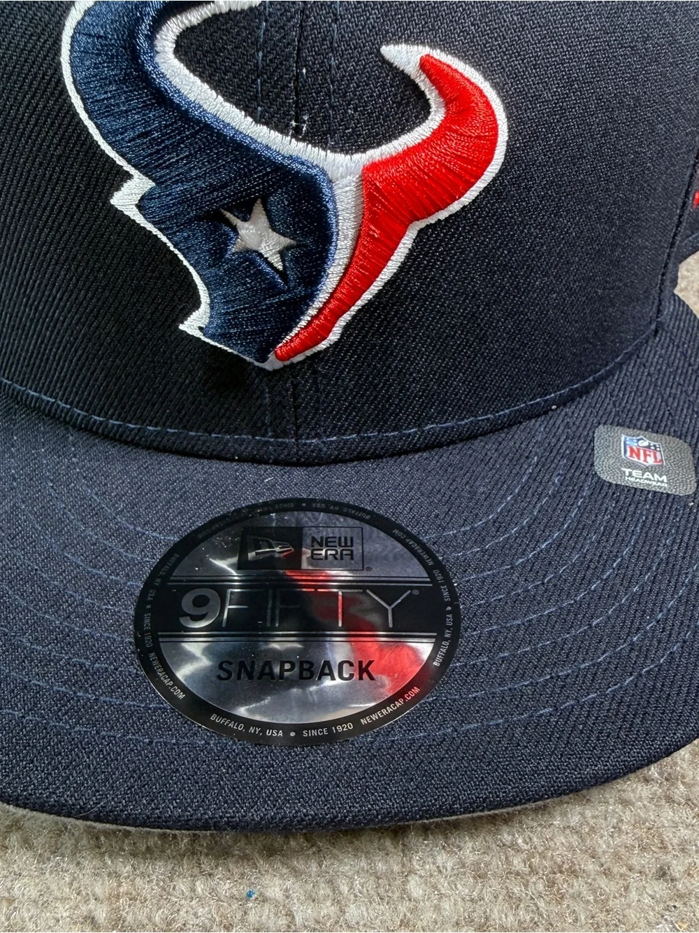 Houston Texans Hat New Era 9Fifty Navy Snapback Flat Bill Basic Essentials NWT
